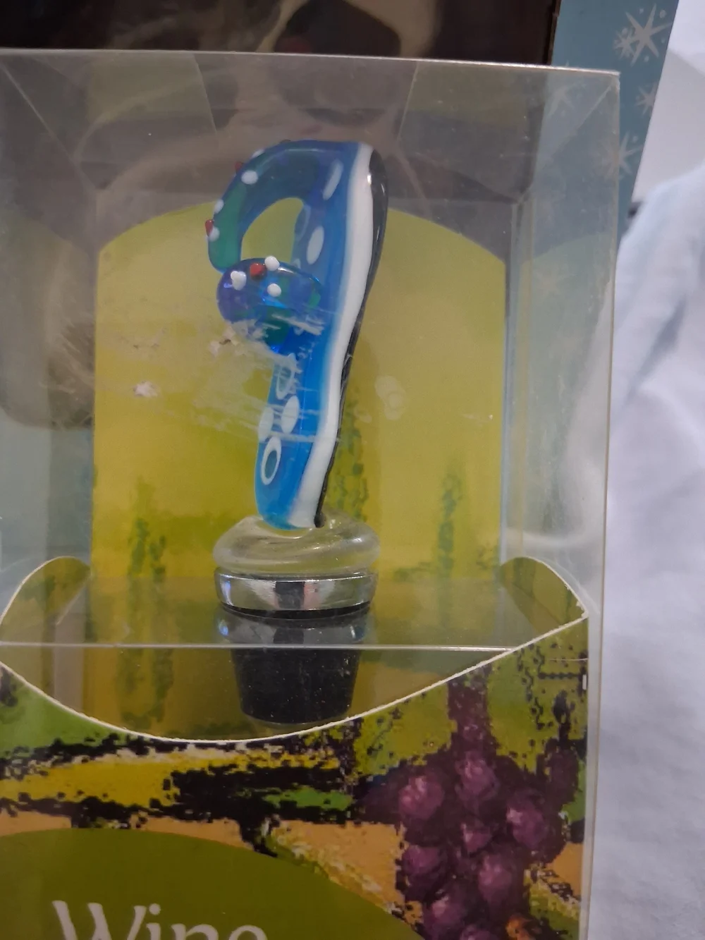 Blue Sandle Decorative Wine Stopper